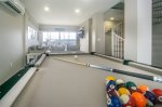 Pool table in lower level living area